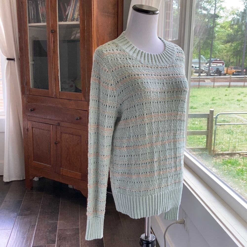LOFT Mint Green W/Gold Threads, Size M